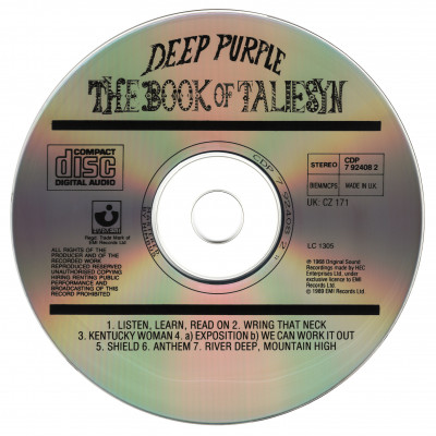 Deep Purple - The Book of Taliesyn (1968) [CDP 7 92408 2 & ER202222]